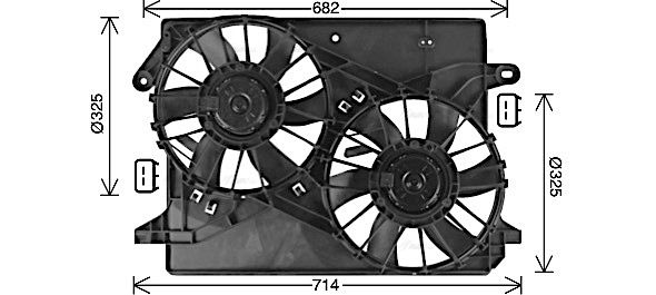 Lüfter, Motorkühlung AVA QUALITY COOLING cr7513