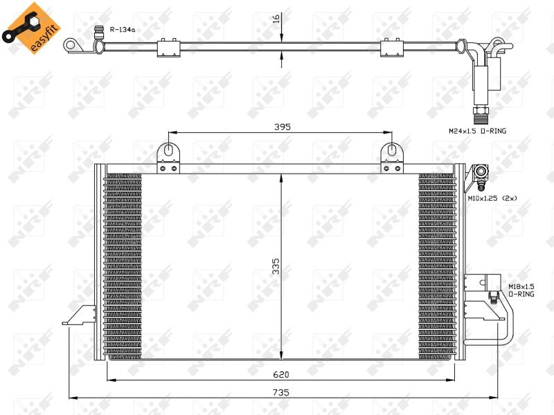 Kondensator, Klimaanlage NRF 35248
