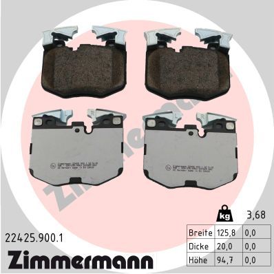 Bremsbelagsatz Bremsbeläge ZIMMERMANN 22425.900.1