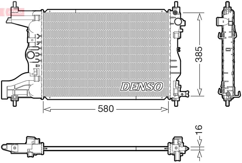Kühler, Motorkühlung DENSO DRM15017
