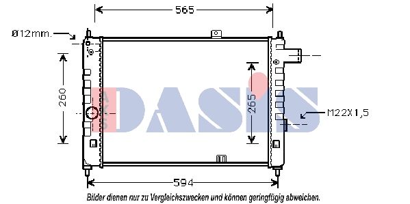 Kühler, Motorkühlung AKS DASIS 150280N