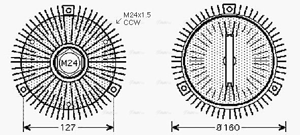 Kupplung, Kühlerlüfter AVA QUALITY COOLING bwc391