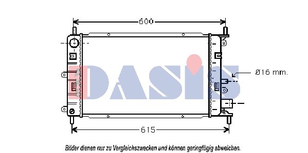 Kühler, Motorkühlung AKS DASIS 090067N