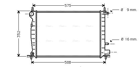Kühler, Motorkühlung AVA QUALITY COOLING fd2219