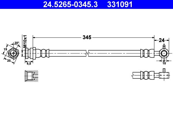 Bremsschlauch ATE 24.5265-0345.3