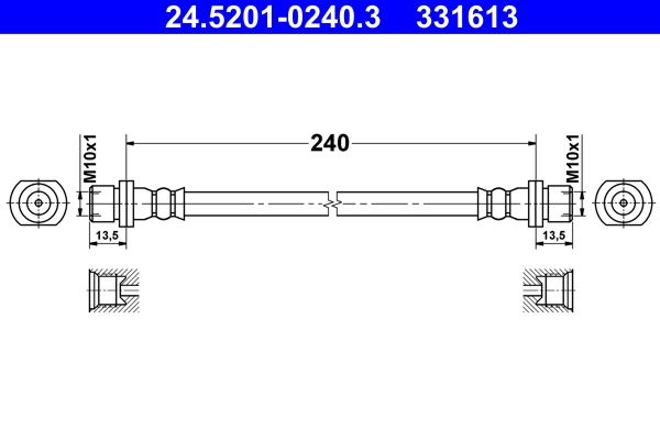 Bremsschlauch ATE 24.5201-0240.3