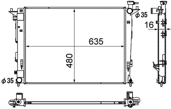 Kühler, Motorkühlung MAHLE CR1891000S