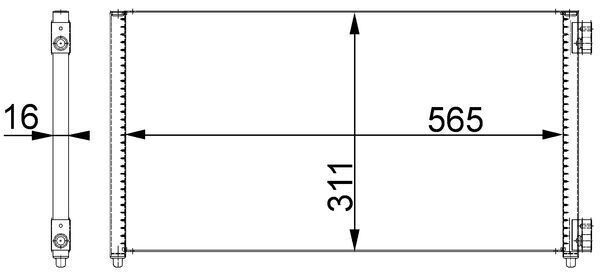 Kondensator, Klimaanlage MAHLE AC373000S