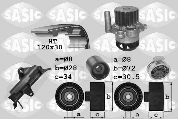 Wasserpumpe + Zahnriemensatz SASIC 3906025