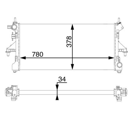 Kühler, Motorkühlung MAHLE CR1034000S