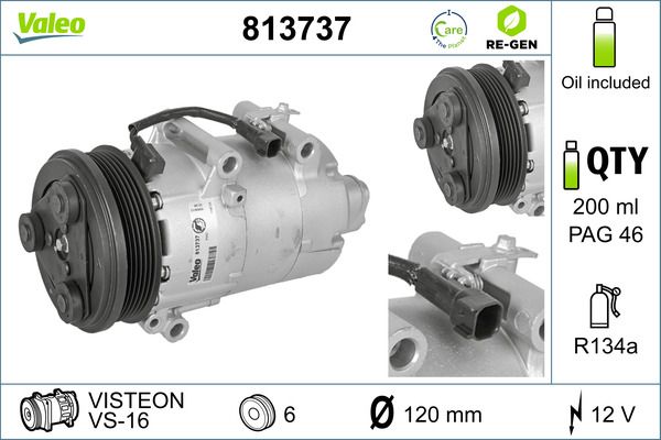 Kompressor, Klimaanlage VALEO 813737