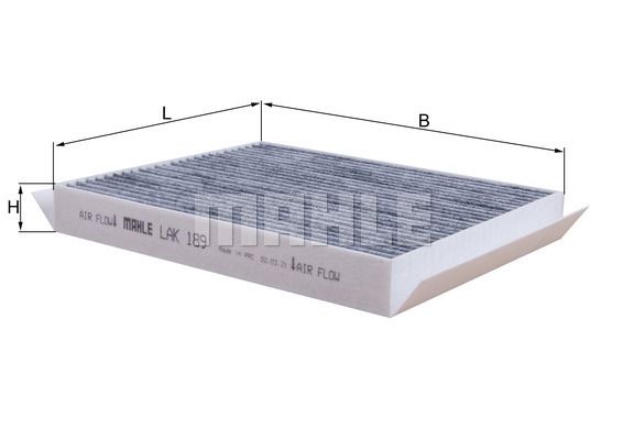 Filter, kupéventilation KNECHT LAK 189