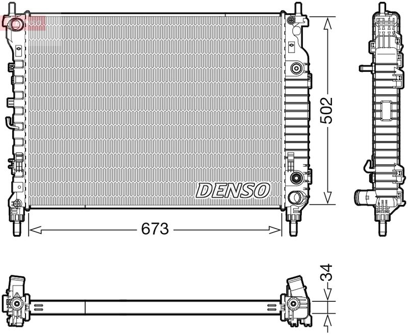 Kühler, Motorkühlung DENSO DRM20124