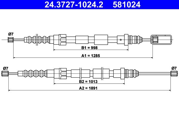 Seilzug, Feststellbremse ATE 24.3727-1024.2
