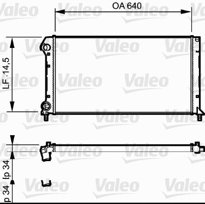Kühler, Motorkühlung VALEO 735171
