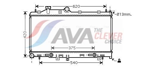 Kühler, Motorkühlung AVA QUALITY COOLING SU2076