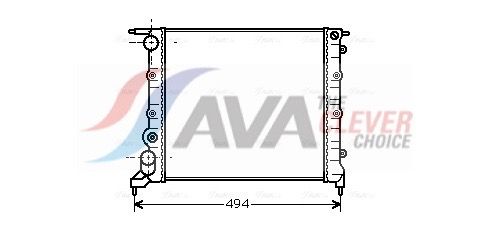 Kühler, Motorkühlung AVA QUALITY COOLING RT2042