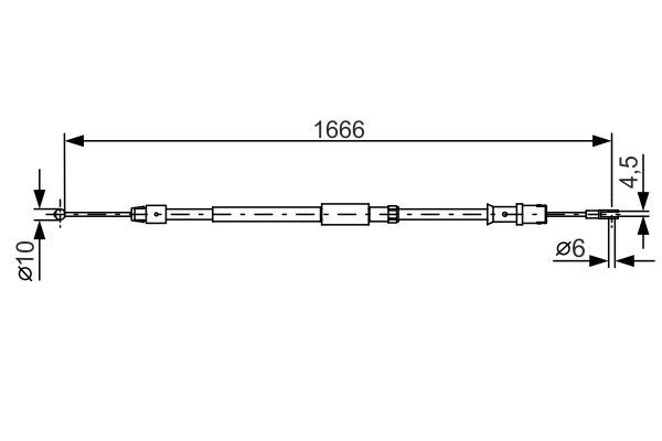 Seilzug, Feststellbremse BOSCH 1987482032
