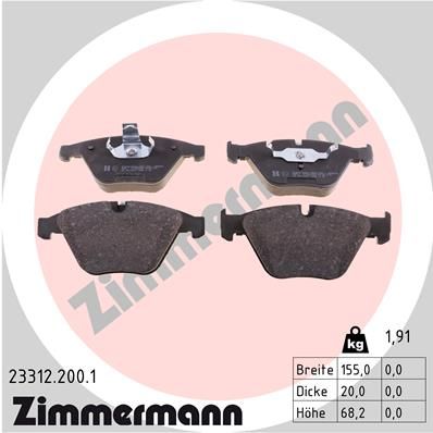 Bremsbelagsatz Bremsbeläge ZIMMERMANN 23312.200.1