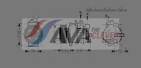 Kompressor, Klimaanlage AVA QUALITY COOLING AIAK330