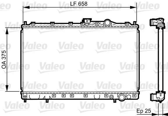 Kühler, Motorkühlung VALEO 731451