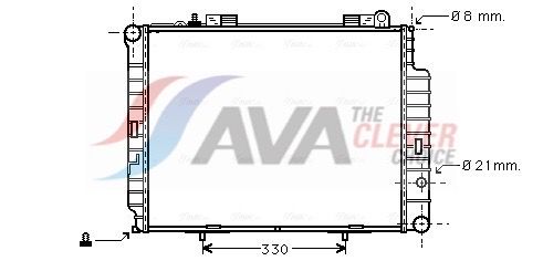 Kühler, Motorkühlung AVA QUALITY COOLING MSA2302