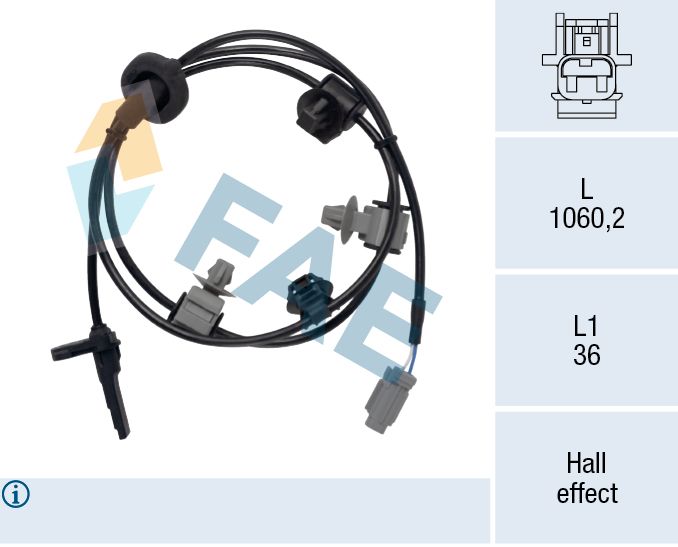 Sensor, Raddrehzahl FAE 78694