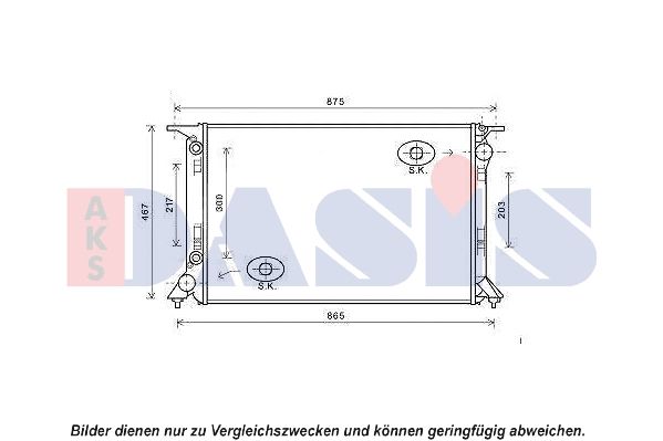 Kühler, Motorkühlung AKS DASIS 480080N