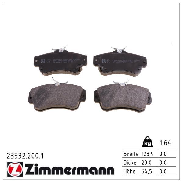 Bremsbelagsatz, Scheibenbremse ZIMMERMANN 23532.200.1