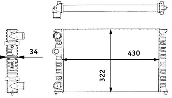 Kühler, Motorkühlung MAHLE CR364000S