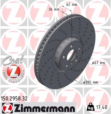 Bremsscheibe ZIMMERMANN 150.2958.32
