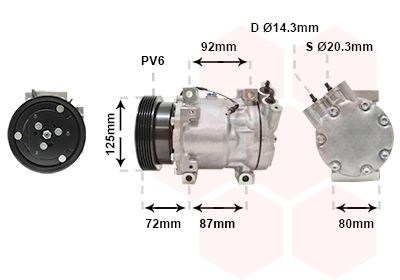 Kompressor, Klimaanlage VAN WEZEL 4300K468