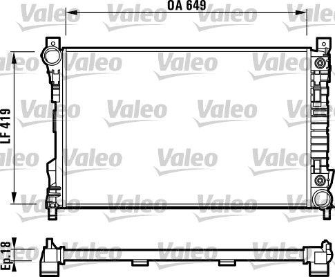 Kühler, Motorkühlung VALEO 732740