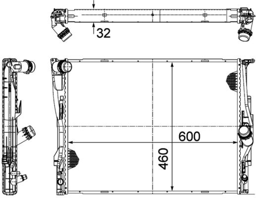 Kühler, Motorkühlung MAHLE CR1711000P