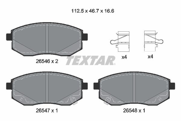 Bremsbelagsatz Bremsbeläge TEXTAR 2654601