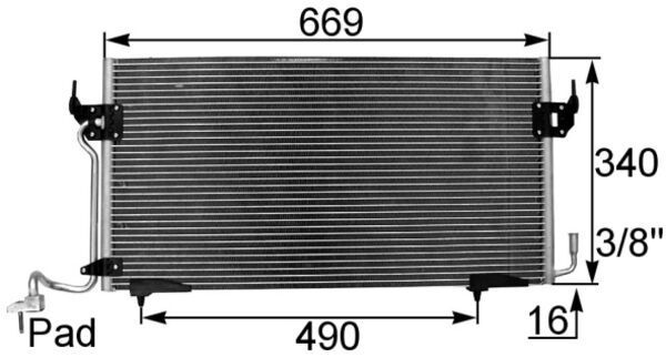 Kondensator, Klimaanlage MAHLE AC206000S