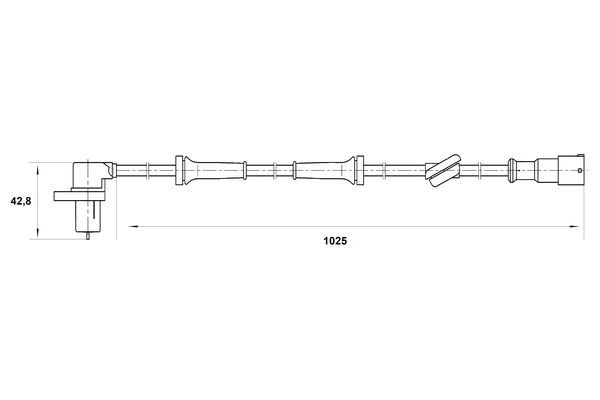 Sensor, Raddrehzahl BOSCH 0 265 006 197