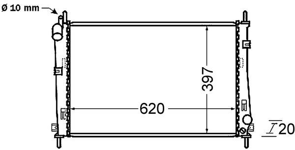 Kühler, Motorkühlung MAHLE CR1137000S