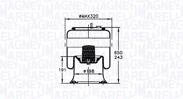 Federbalg, Luftfederung MAGNETI MARELLI 030607020116