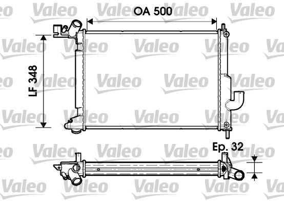 Kühler, Motorkühlung VALEO 732349