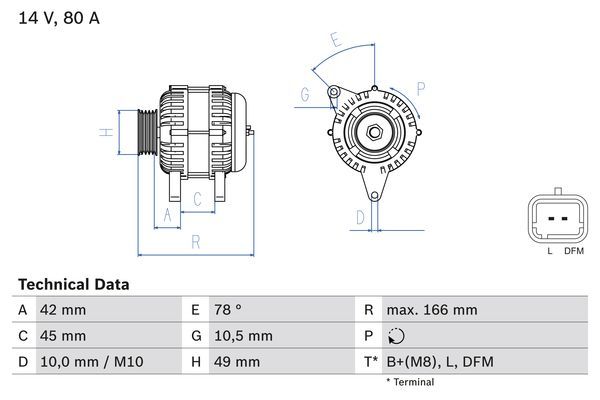 Lichtmaschine Generator BOSCH 0 986 049 560