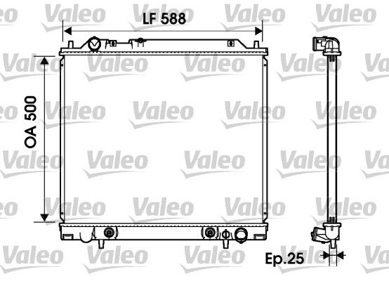Kühler, Motorkühlung VALEO 734145