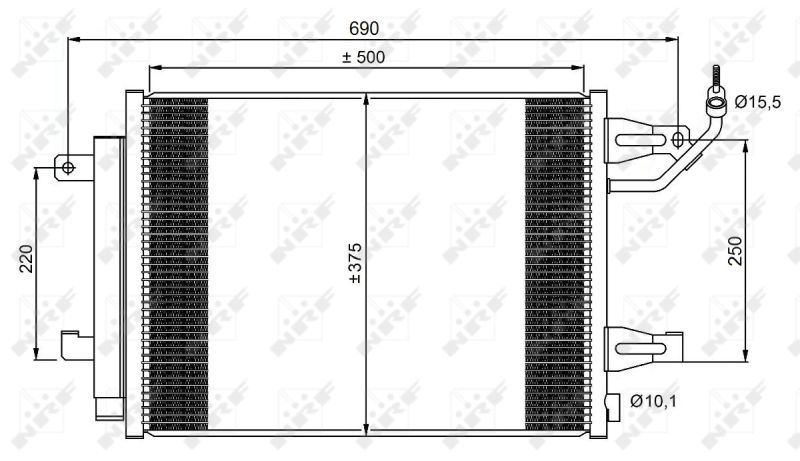 Kondensator, Klimaanlage NRF 350073