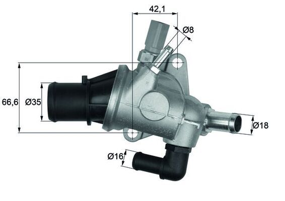 Thermostat, Kühlmittel MAHLE TI15488