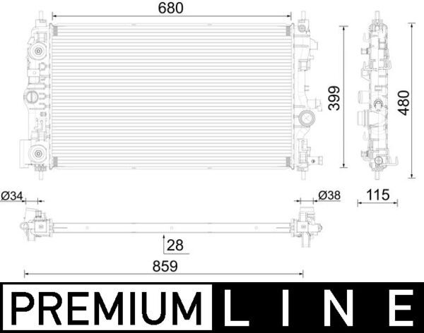 Kühler, Motorkühlung MAHLE CR1011000P