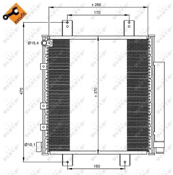 Kondensator, Klimaanlage NRF 35856