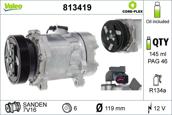 Kompressor, Klimaanlage VALEO 813419