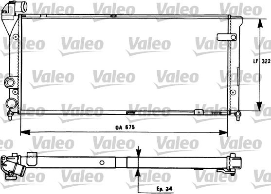 Kühler, Motorkühlung VALEO 731270