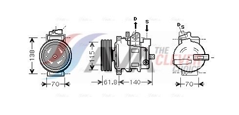 Kompressor, Klimaanlage AVA QUALITY COOLING AIAK263