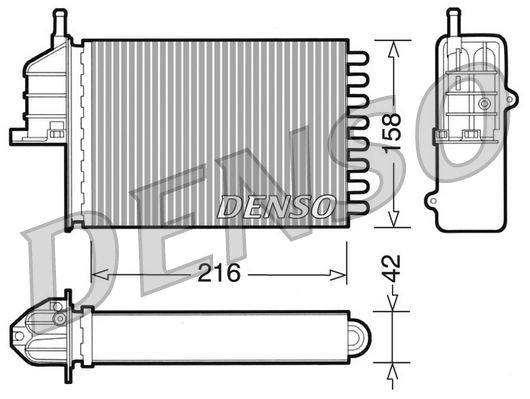 Wärmetauscher, Innenraumheizung DENSO DRR09080